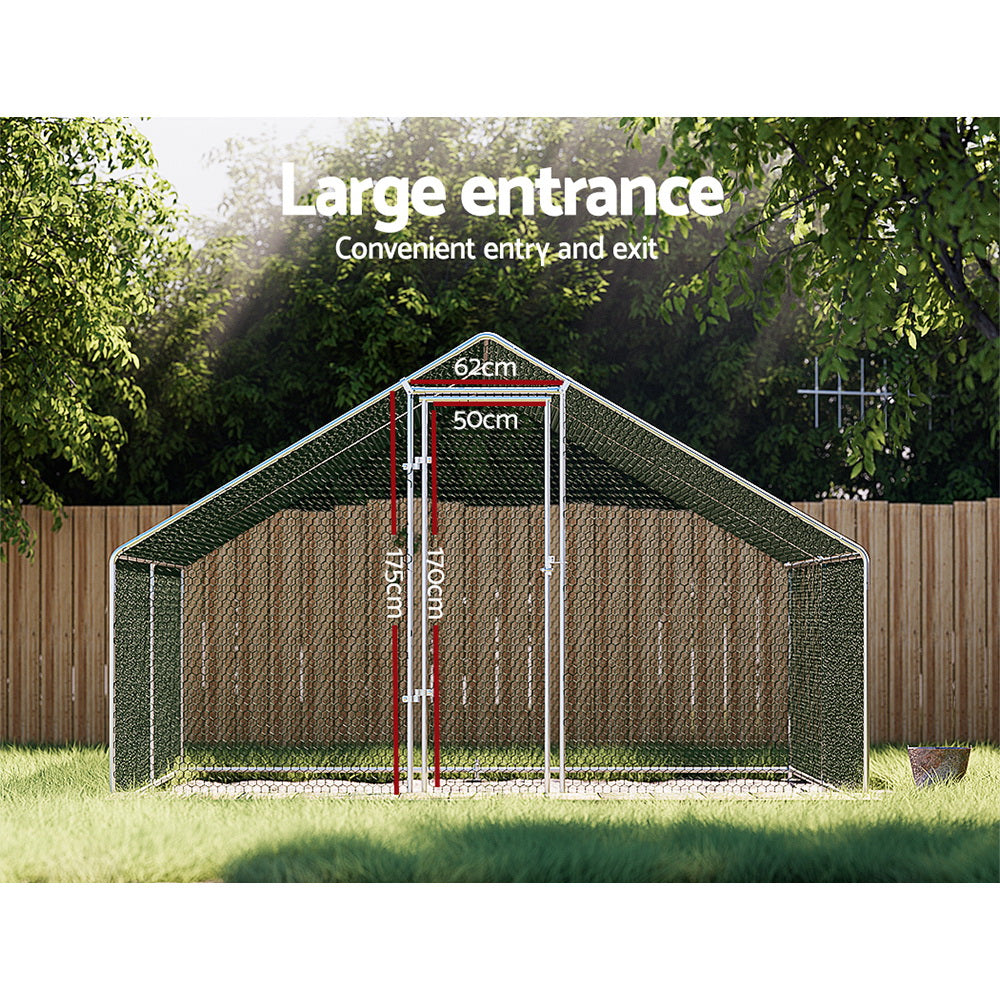 Chicken Coop Cage Run Rabbit Hutch Large Walk In Hen House Cover