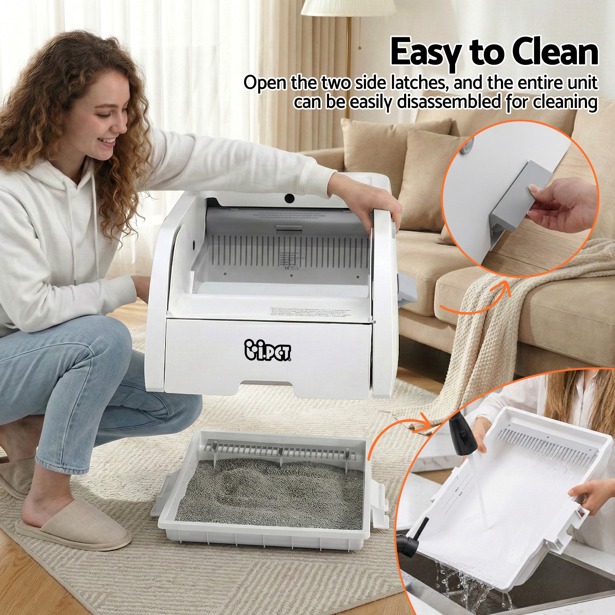 Automatic Cat Litter Box Self-Cleaning Smart Toilet with App Control 5L