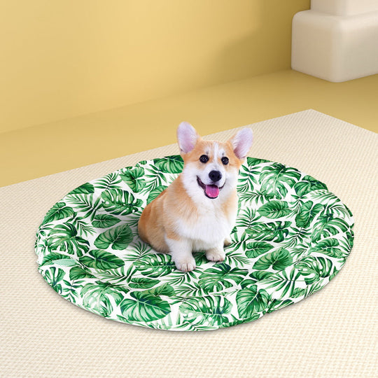Pet Cooling Mat Gel Dog Cat Self-cool Puppy Large Round Bed, Dog Beds