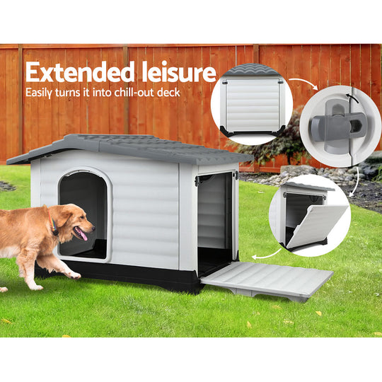 i.Pet Extra Extra Large Pet Kennel - Grey | Dog Kennels