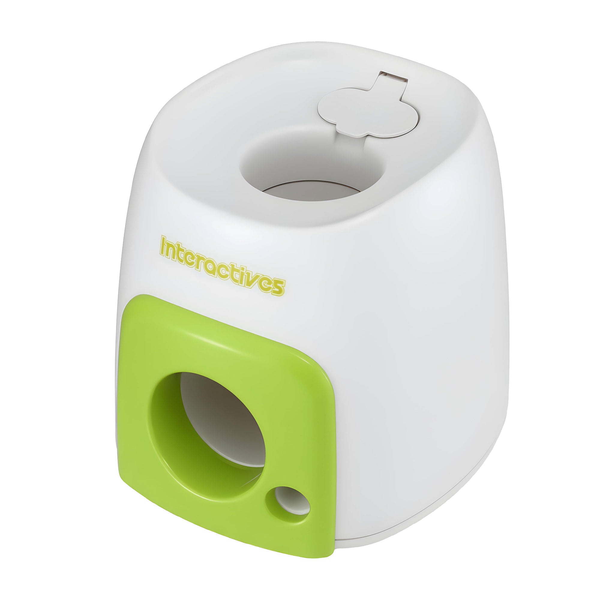 2-in-1 Dog Ball Launcher & Treat Dispenser with 2 Balls Green Toy