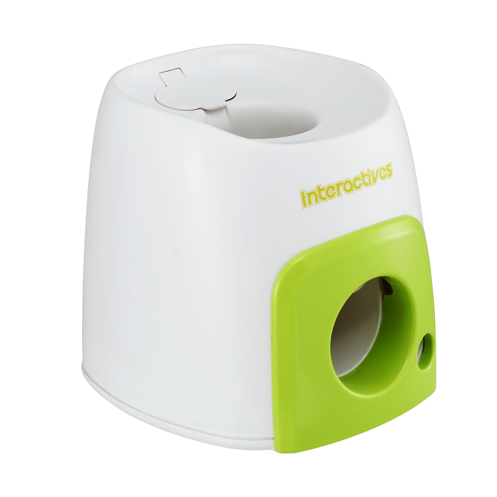 2-in-1 Dog Ball Launcher & Treat Dispenser with 2 Balls Green Toy