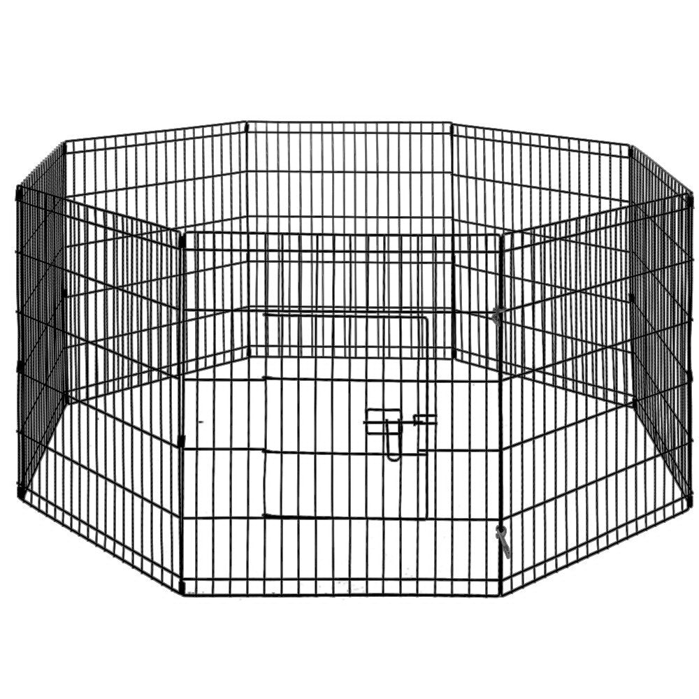 Dog Playpen 30" 8 Panel Pet Fence Exercise Enclosure Indoor Outdoor Cage