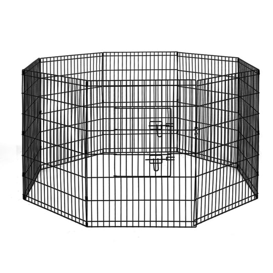 36" 8 Panel Dog Playpen Pet Fence Exercise Cage Enclosure Play Pen | Dog Playpens & Gates - photo 6
