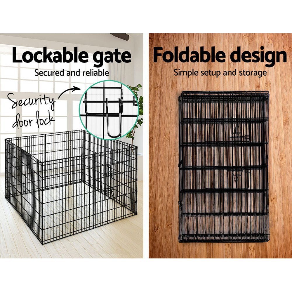 36" 8 Panel Dog Playpen Pet Fence Exercise Cage Enclosure Play Pen