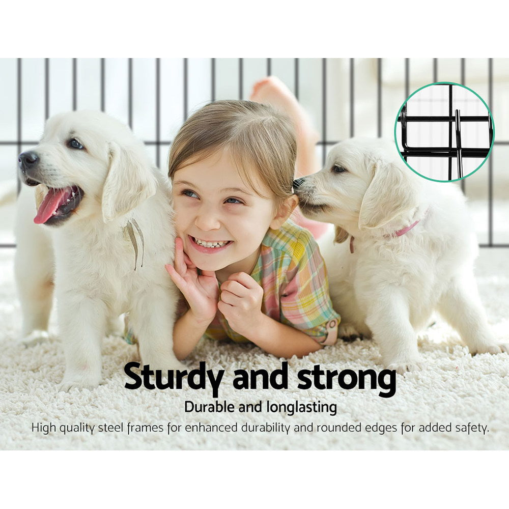2X36" 8 Panel Dog Playpen Pet Fence Exercise Cage Enclosure Play Pen