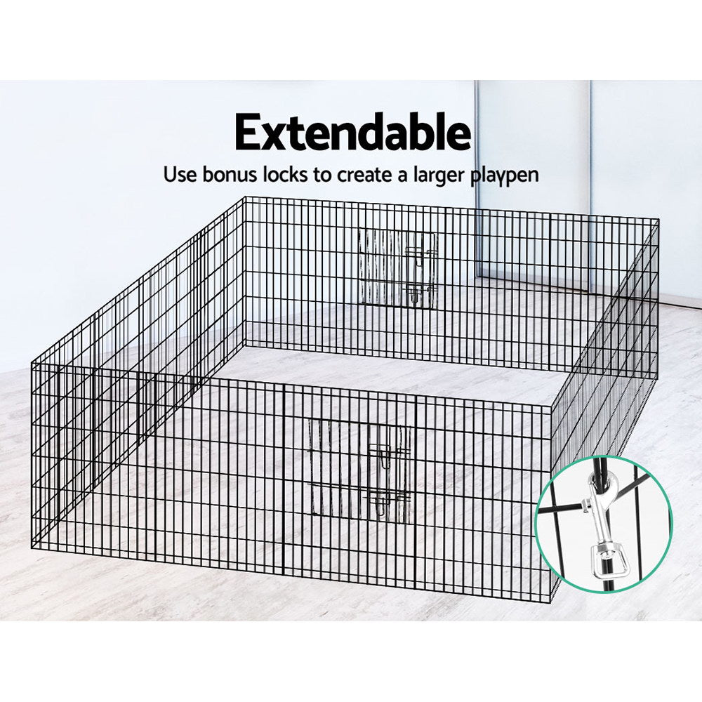2X36" 8 Panel Dog Playpen Pet Fence Exercise Cage Enclosure Play Pen