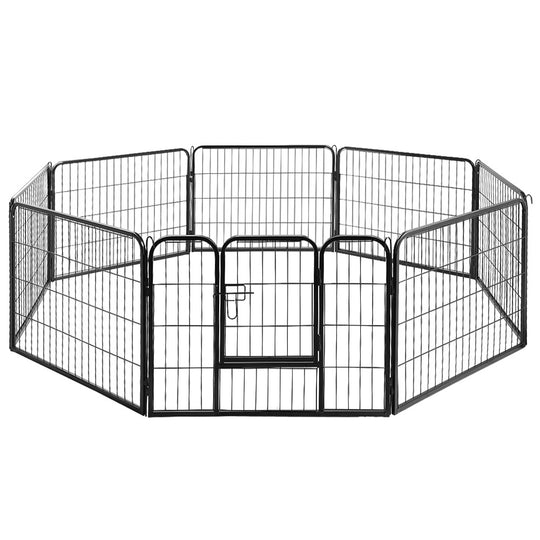 i.Pet 8 Panel Pet Dog Playpen Puppy Exercise Cage Enclosure Fence Play Pen 80x60cm - Dog Playpens & Gates