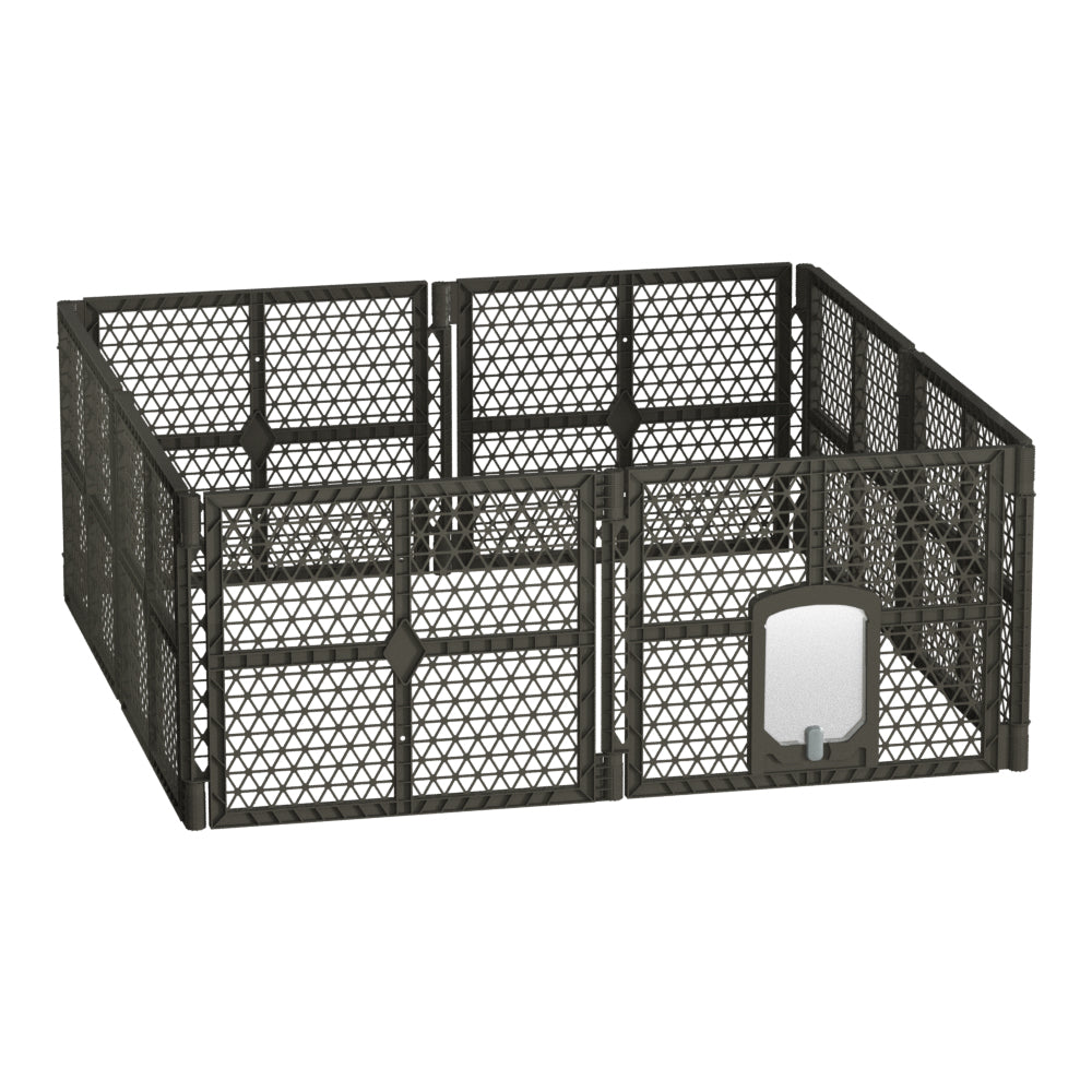 8 Panel Dog Playpen Plastic Pet Fence Enclosure Indoor Outdoor