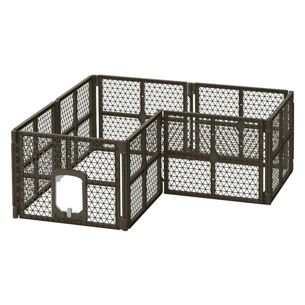 8 Panel Dog Playpen Plastic Pet Fence Enclosure Indoor Outdoor