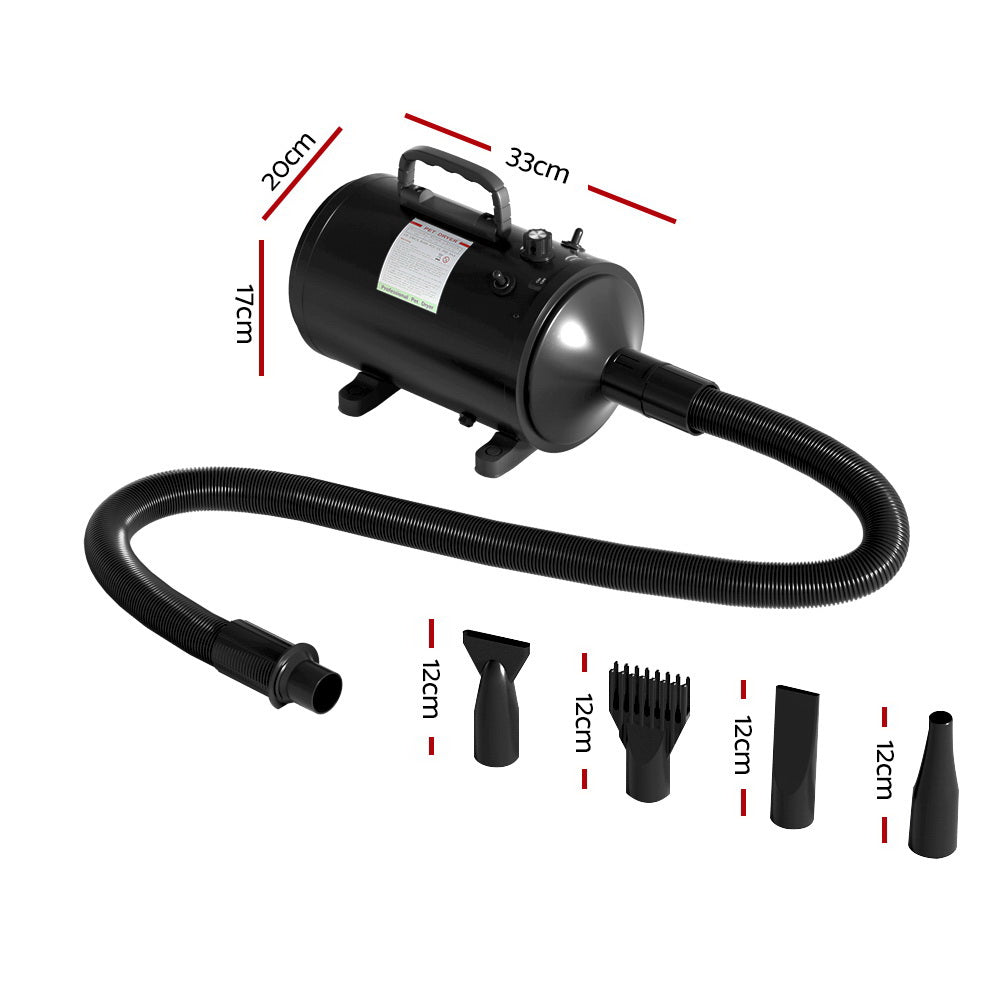 Pet Hair Dryer Dog Cat Grooming Speed Blower Hairdryer Heater Low Noise, Pet Cleaning Supplies - photo 7