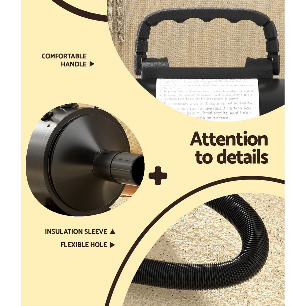 Pet Hair Dryer Dog Cat Grooming Speed Blower Hairdryer Heater Low Noise, Pet Cleaning Supplies