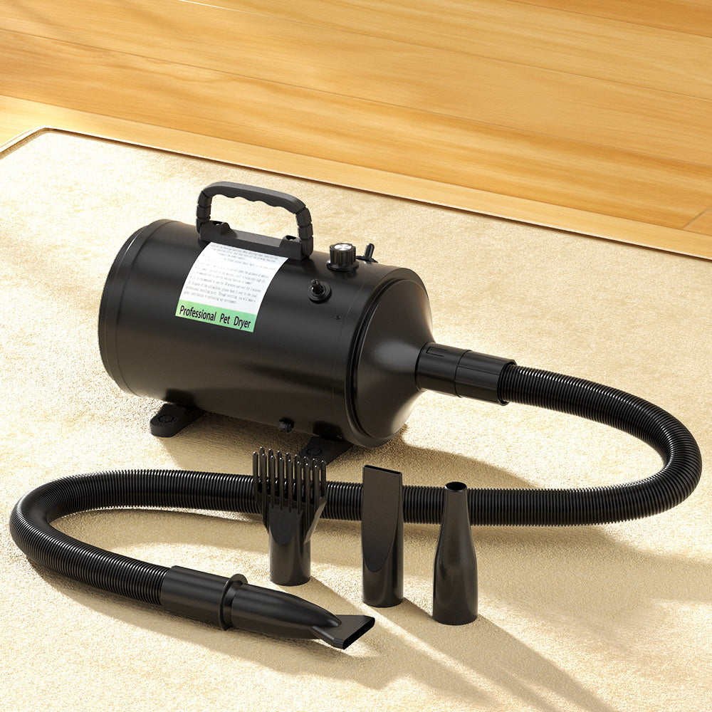 Pet Hair Dryer Dog Cat Grooming Speed Blower Hairdryer Heater Low Noise with Pet Cleaning Supplies