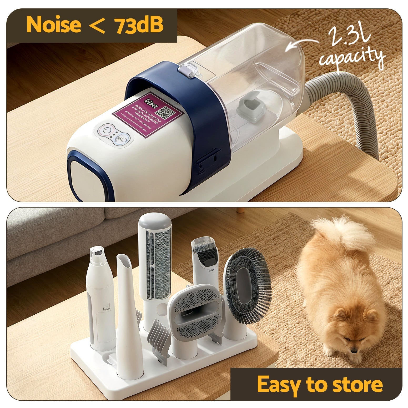 Pet Grooming Kit Vacuum Dog Cat Hair Dryer Remover Clipper Brushes Cleaning, Pet Grooming Supplies