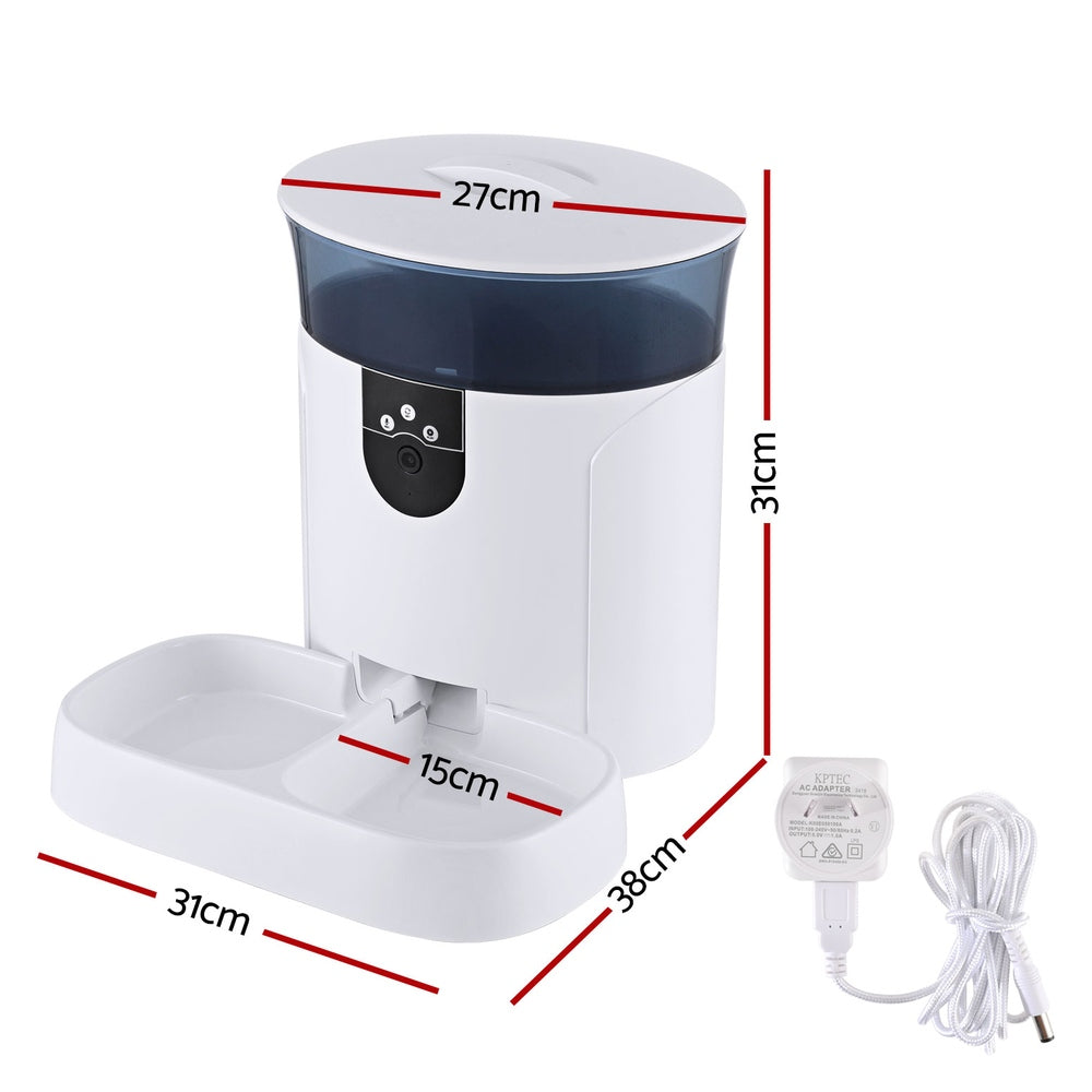 Automatic Pet Feeder Dog Cat Camera Wifi Smart Food Dispenser Timer | Dog Bowls, Feeders & Waterers - photo 6