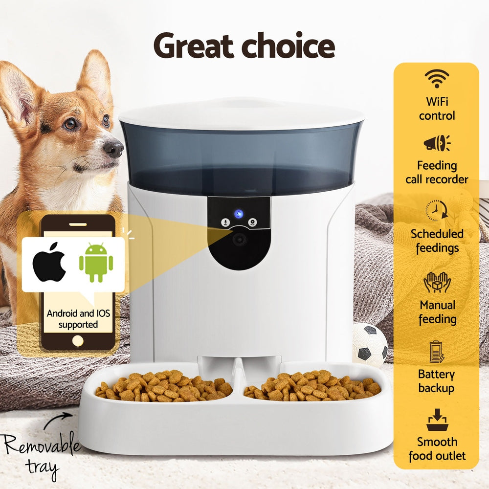 Automatic Pet Feeder Dog Cat Camera Wifi Smart Food