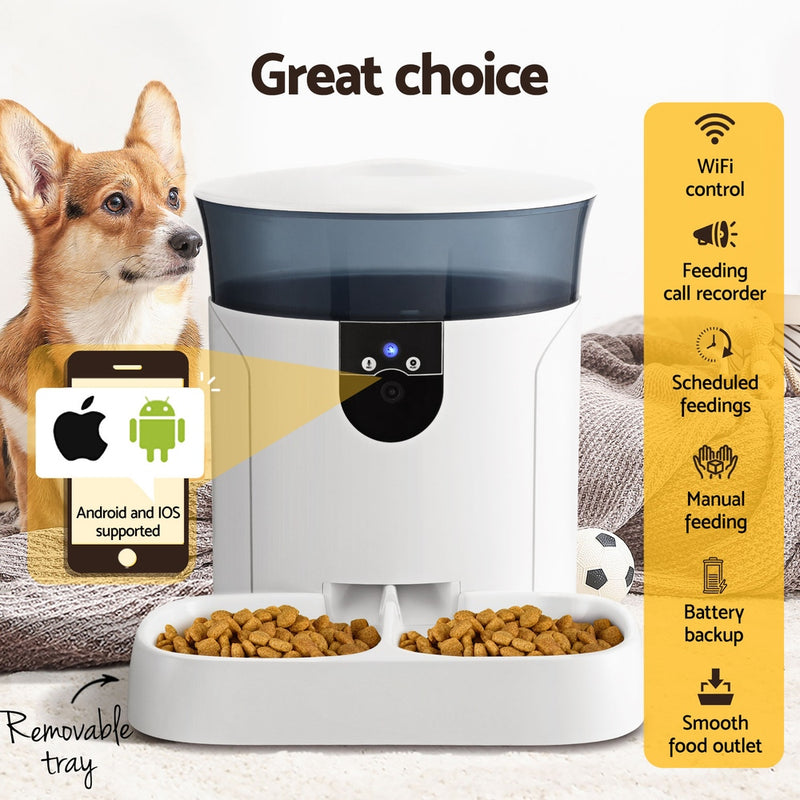 Automatic Pet Feeder Dog Cat Camera Wifi Smart Food