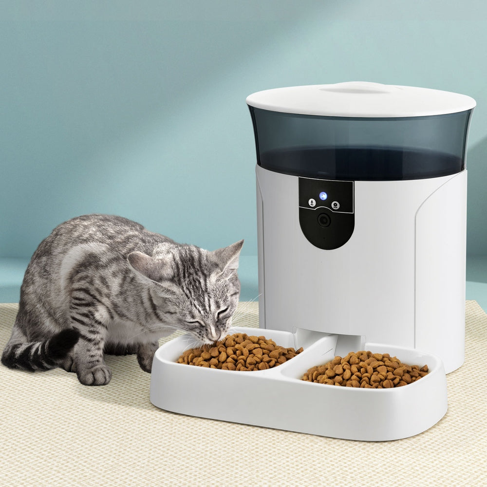 Automatic Pet Feeder Dog Cat Camera Wifi Smart Food Dispenser Timer, Dog Bowls, Feeders & Waterers