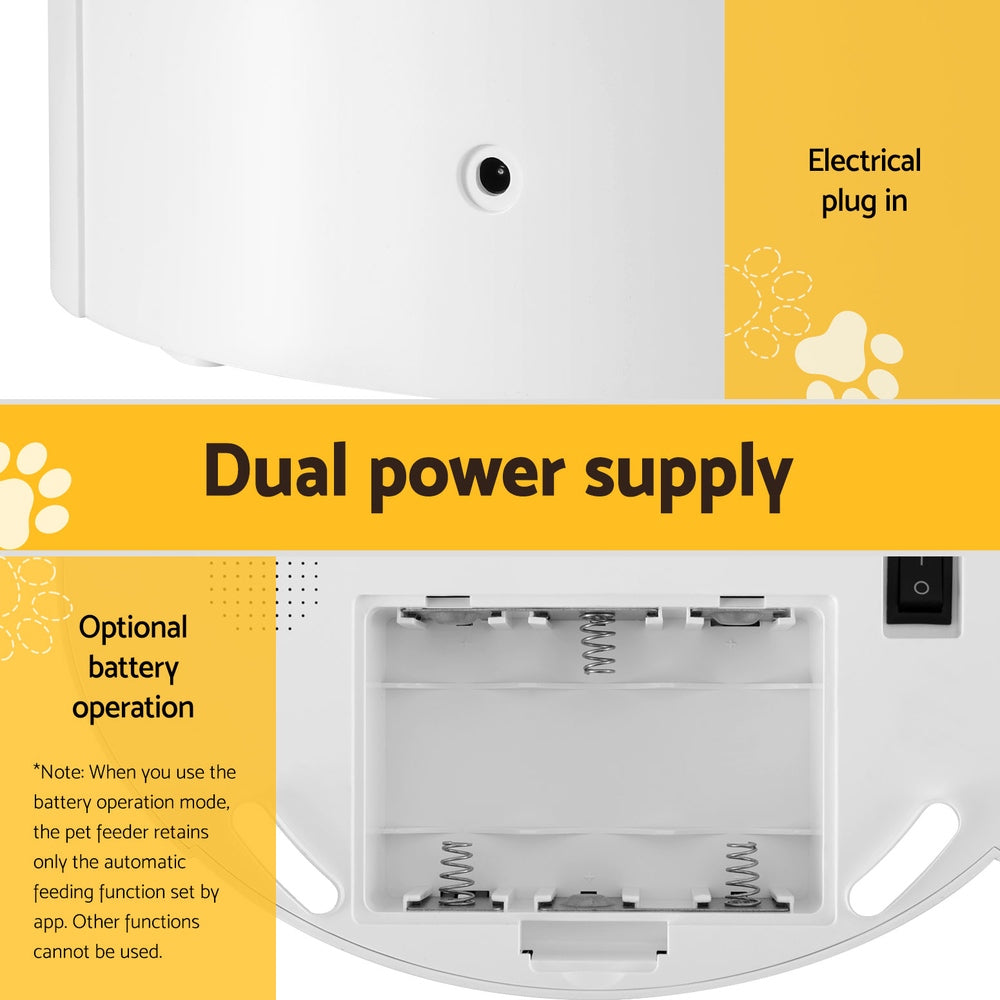 Automatic Pet Feeder Dog Cat Wifi 7L Auto Smart Food Dispenser Timer Feed | Dog Bowls, Feeders & Waterers