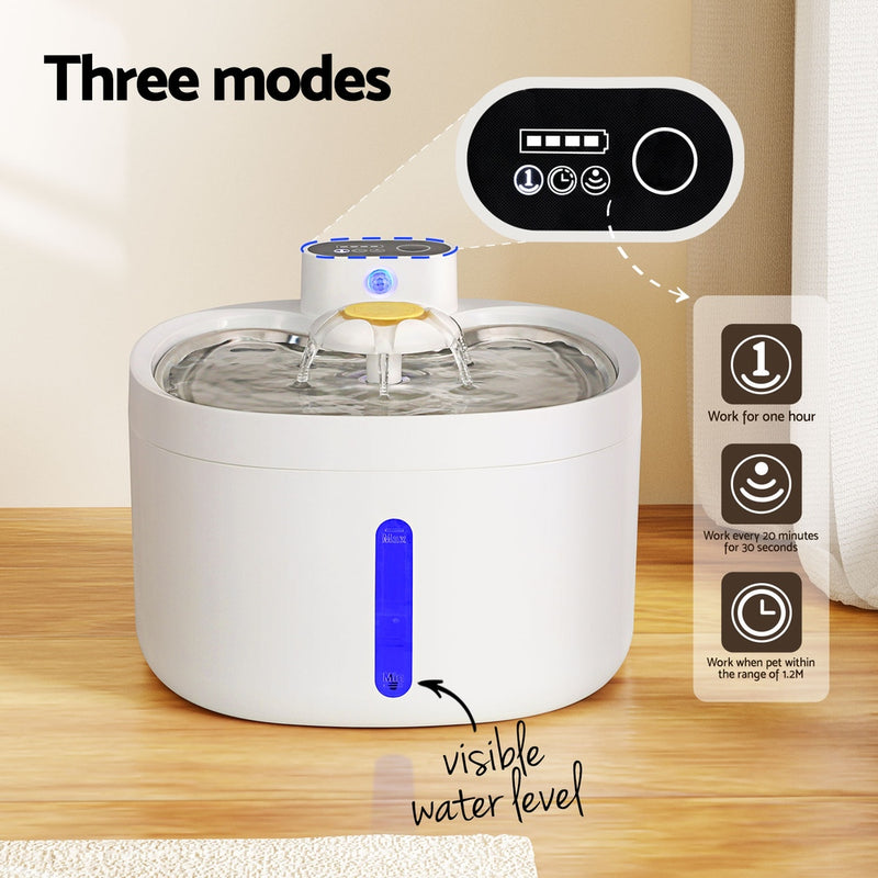 Pet Water Fountain Cat Drinking Automatic 2.6L