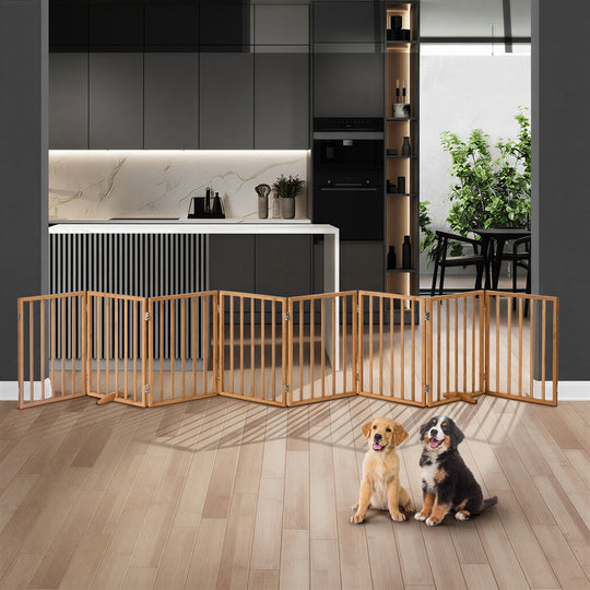 Alopet Wooden Pet Gate Dog Fence Stair Barrier