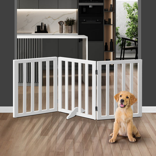 Wooden Pet Gate Security Door 3 Panels