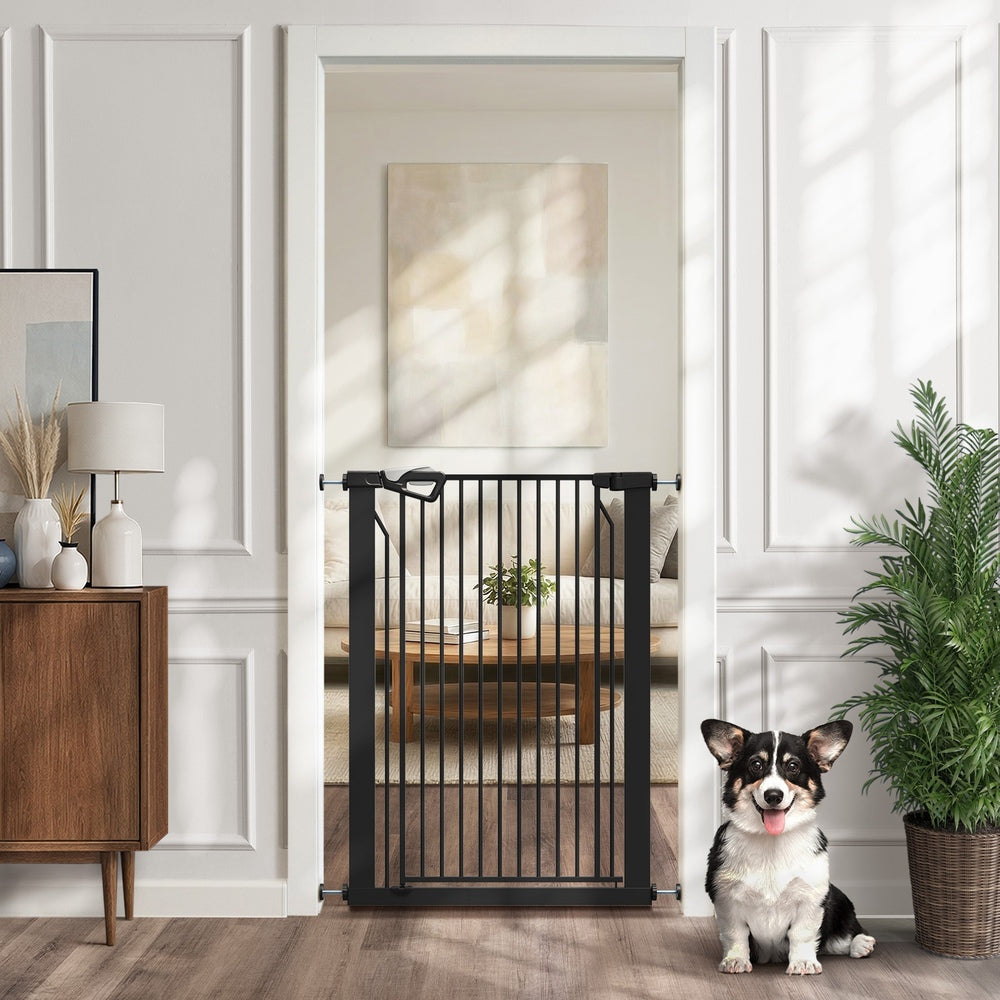Retractable Pet Safety Gate 120cm Black | Simpledeals