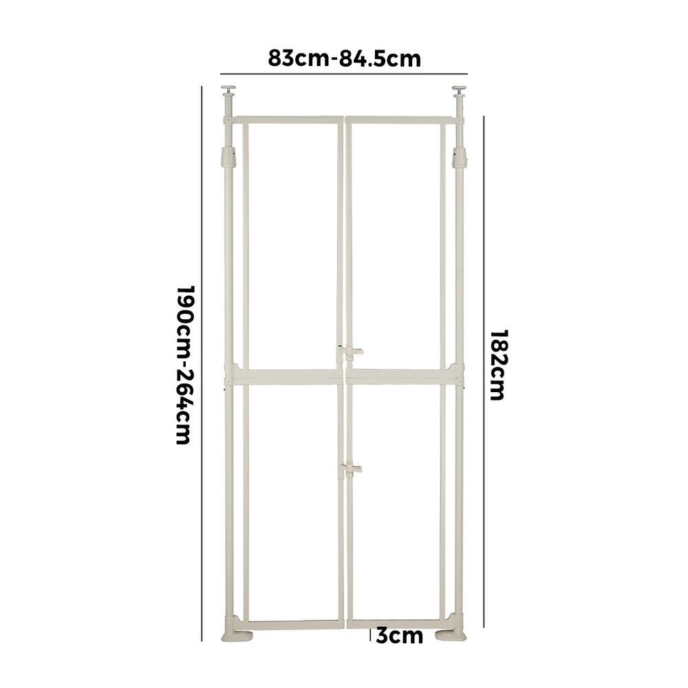 Extra Tall Retractable Pet Gate 190-264cm | Simpledeals