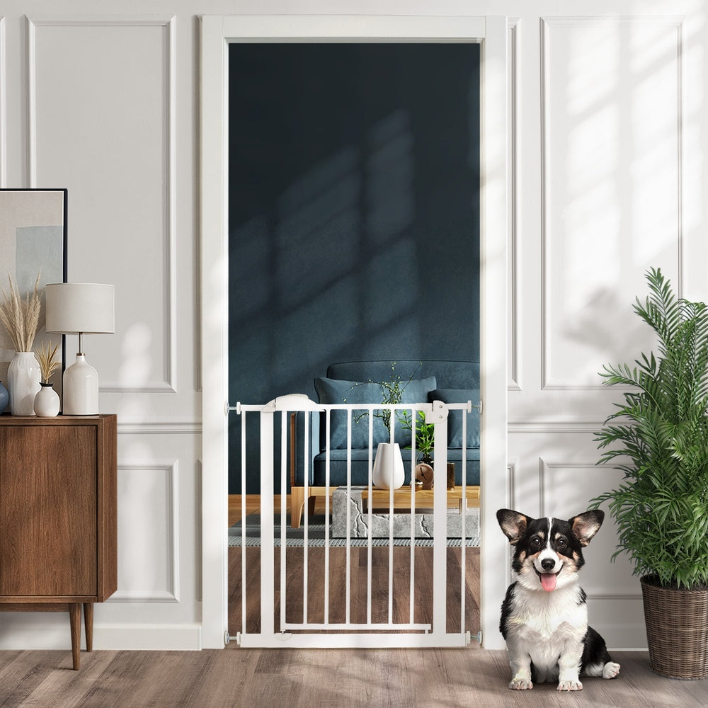 Retractable Pet Safety Gate 78cm White | Simpledeals