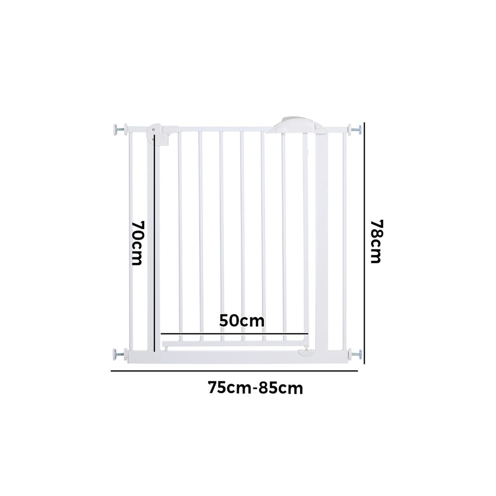 Retractable Pet Safety Gate 78cm White | Simpledeals