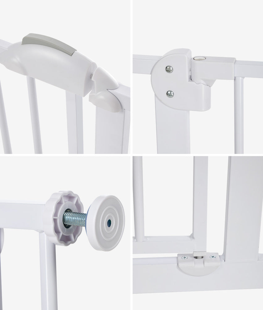 Retractable Pet Safety Gate 78cm White | Simpledeals
