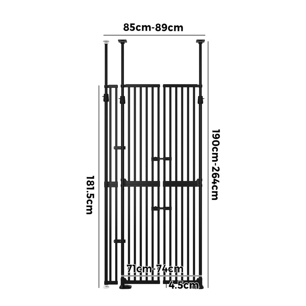 Retractable Pet Gate Extra Tall 190-264cm | Simpledeals