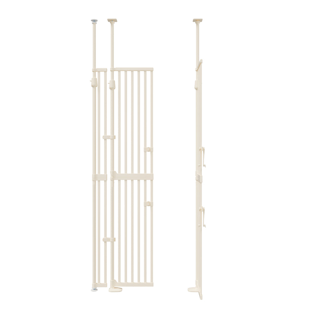 190cm-264cm Retractable Gate Pet Dog Cat Extra Tall Fence White