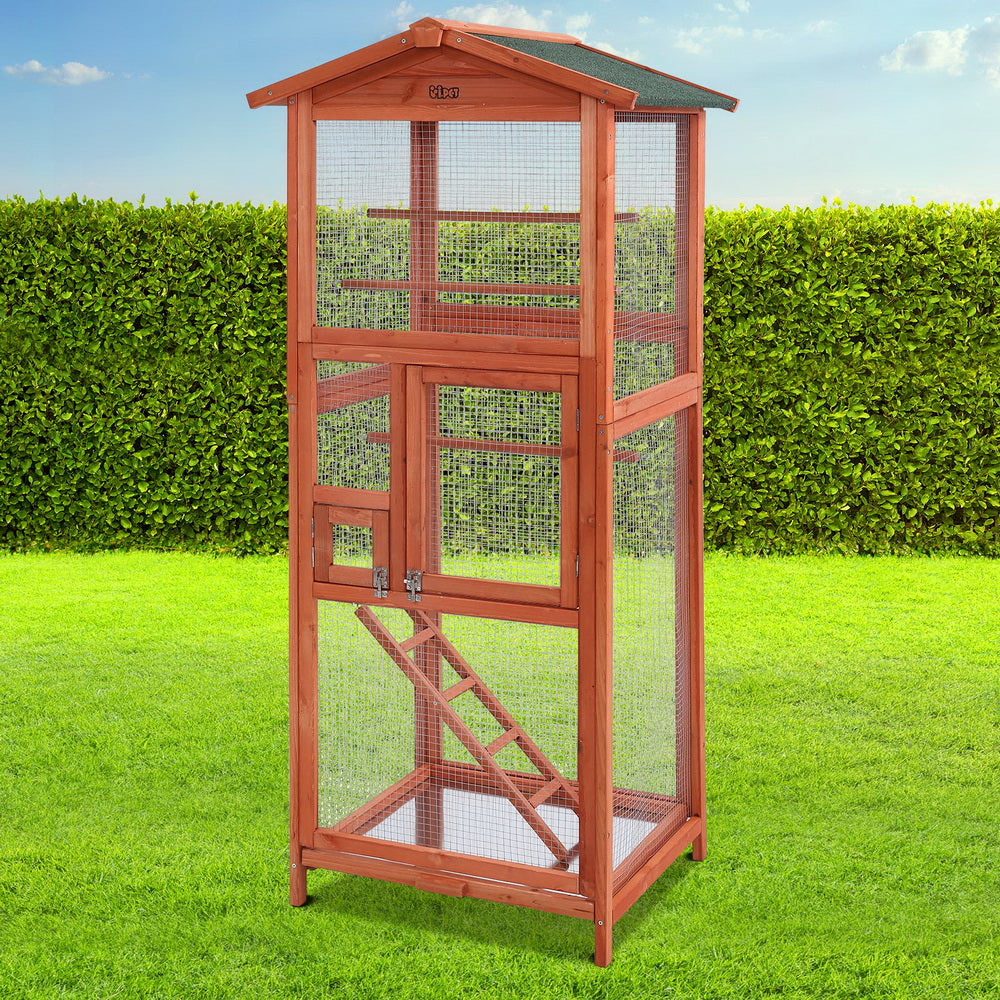 Bird Cage Wooden Pet Cages Aviary Large Carrier Travel Canary Cockatoo Parrot XL