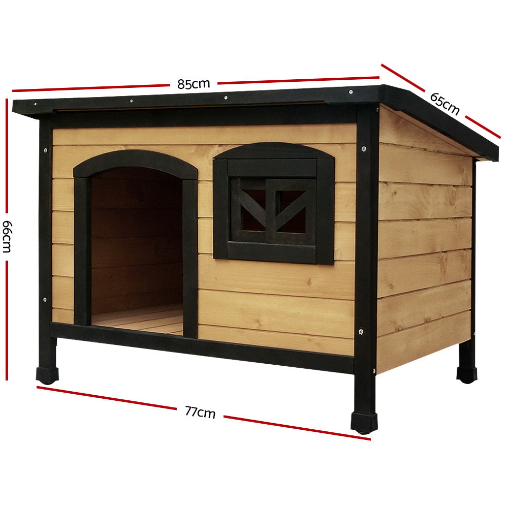 Large Wooden Dog Kennel Outdoor Pet House Weatherproof Raised Floor