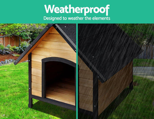 Xl Wooden Dog Kennel Outdoor Pet House Waterproof | Puppy Extra Large Outside