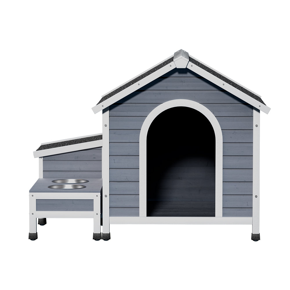 Dog Kennel House Large Wooden Outdoor Pet Kennels Indoor Puppy Cabin, Wooden finish
