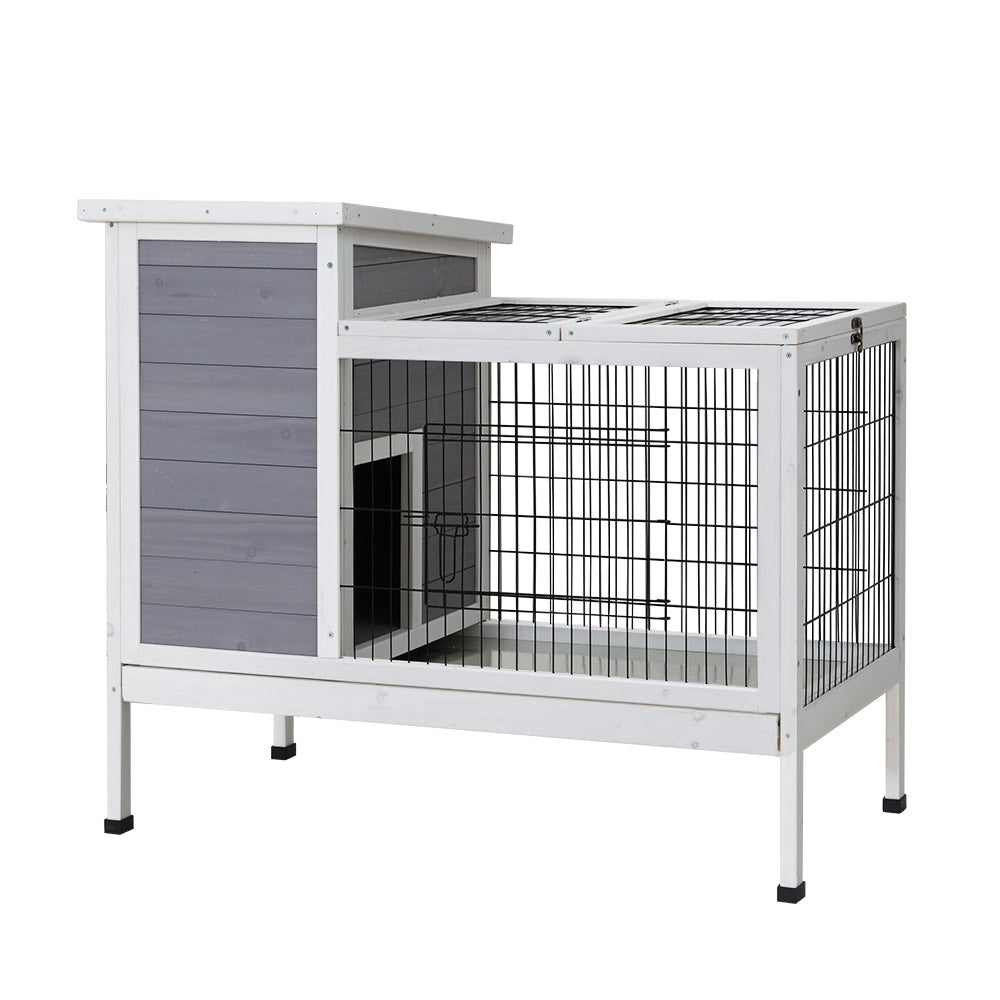 Wooden Chicken Coop Rabbit Hutch Large Outdoor Cage 97cm