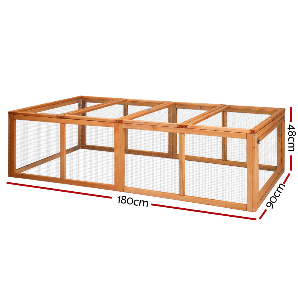 Xl Chicken Coop Rabbit Hutch 180Cm Wooden House With Run