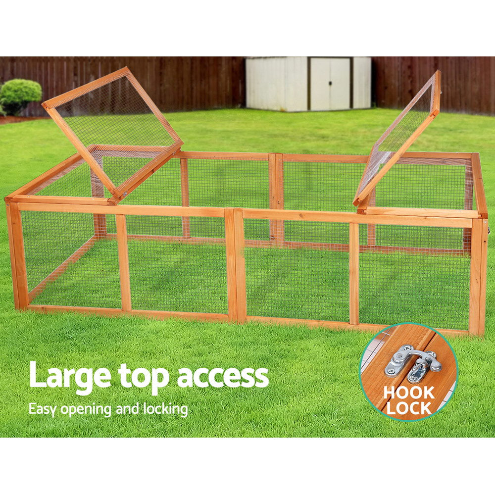 Xl Chicken Coop Rabbit Hutch 180Cm Wooden House With Run