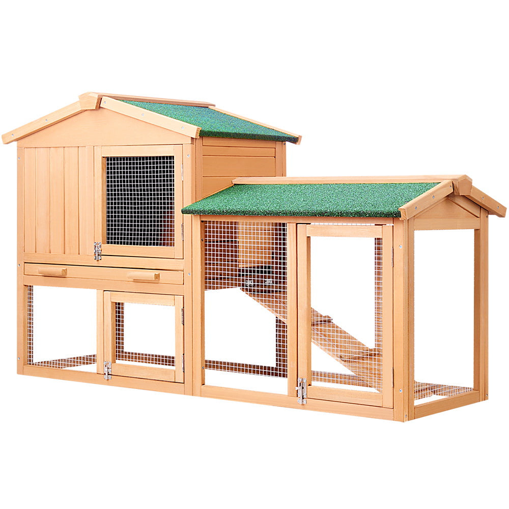 Large Chicken Coop Rabbit Hutch 138X44X85Cm Outdoor Cage