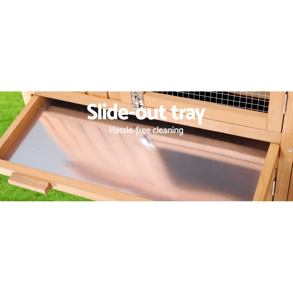 Large Chicken Coop Rabbit Hutch 138X44X85Cm Outdoor Cage