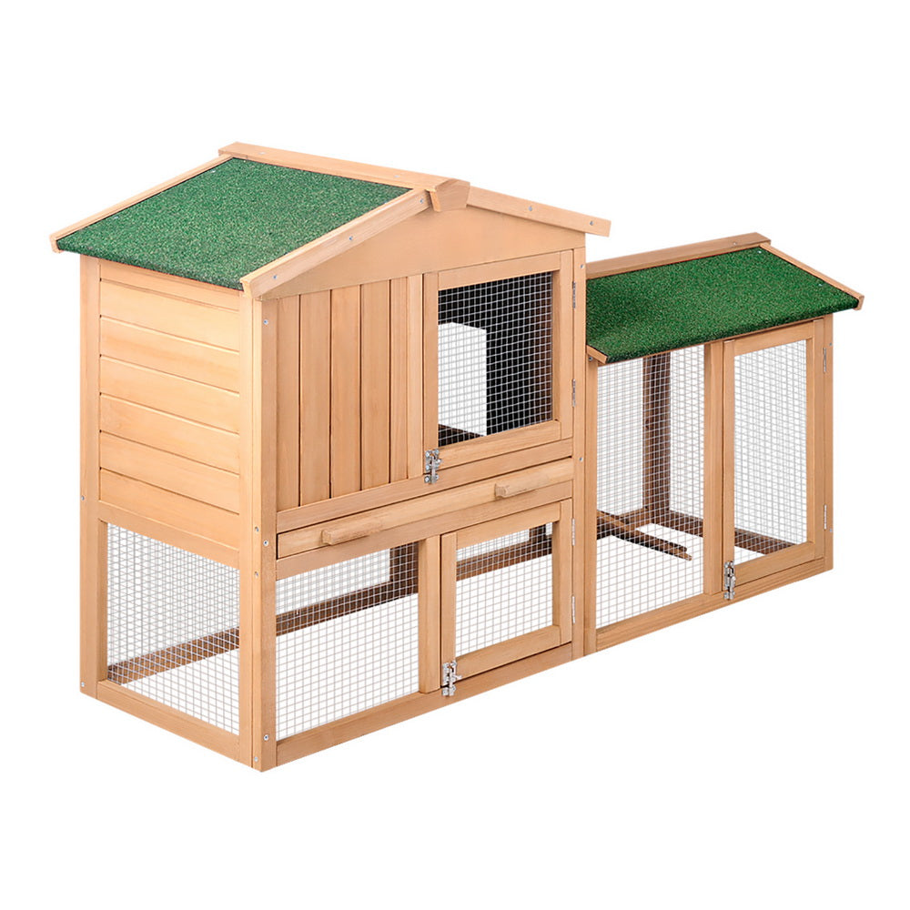 Large Chicken Coop Rabbit Hutch 138X44X85Cm Outdoor Cage