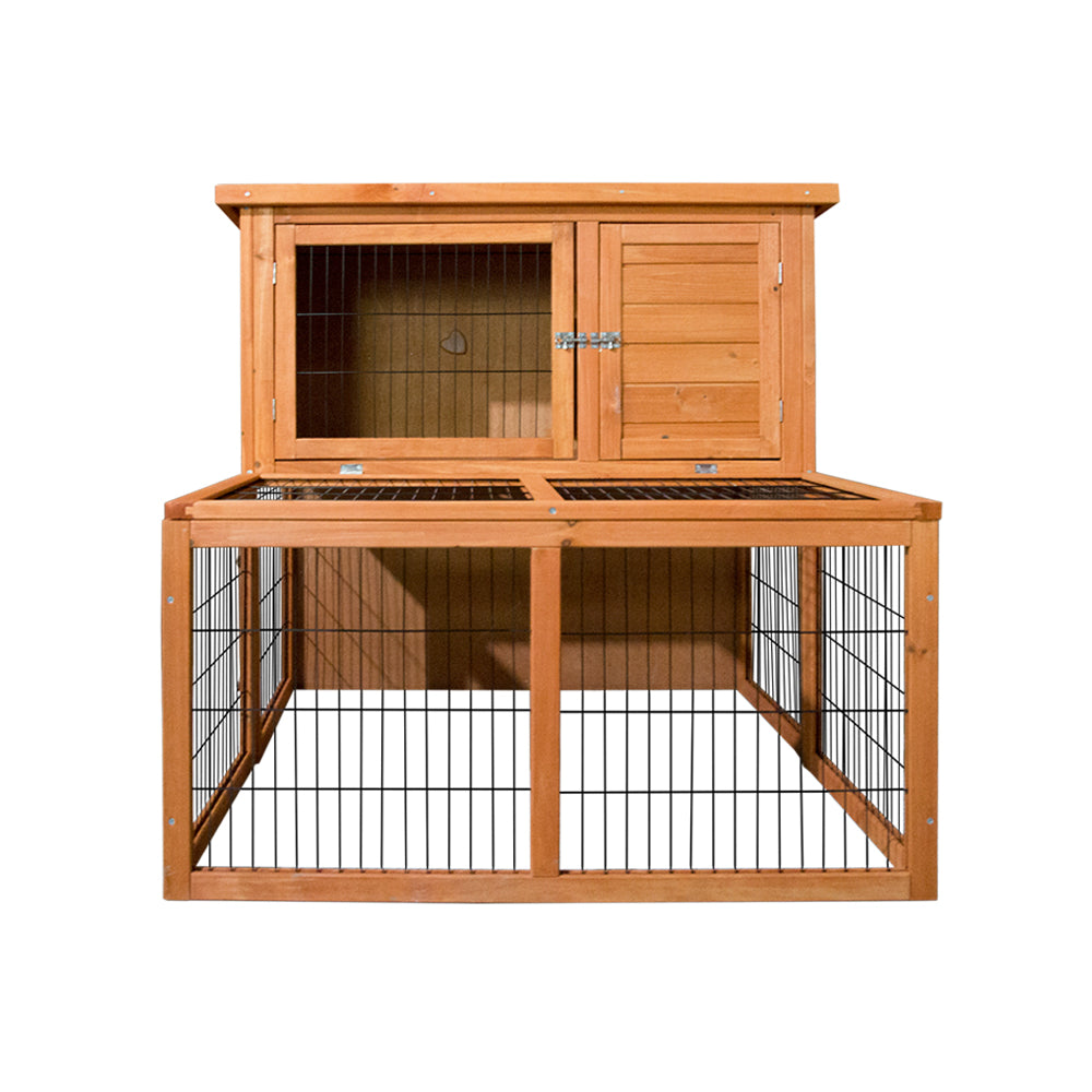 Large Chicken Coop Rabbit Hutch 96x96x100cm Wooden Cage