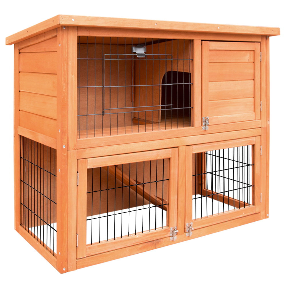88x40x76cm Large Wooden Chicken Coop & Rabbit Hutch Outdoor Cage House