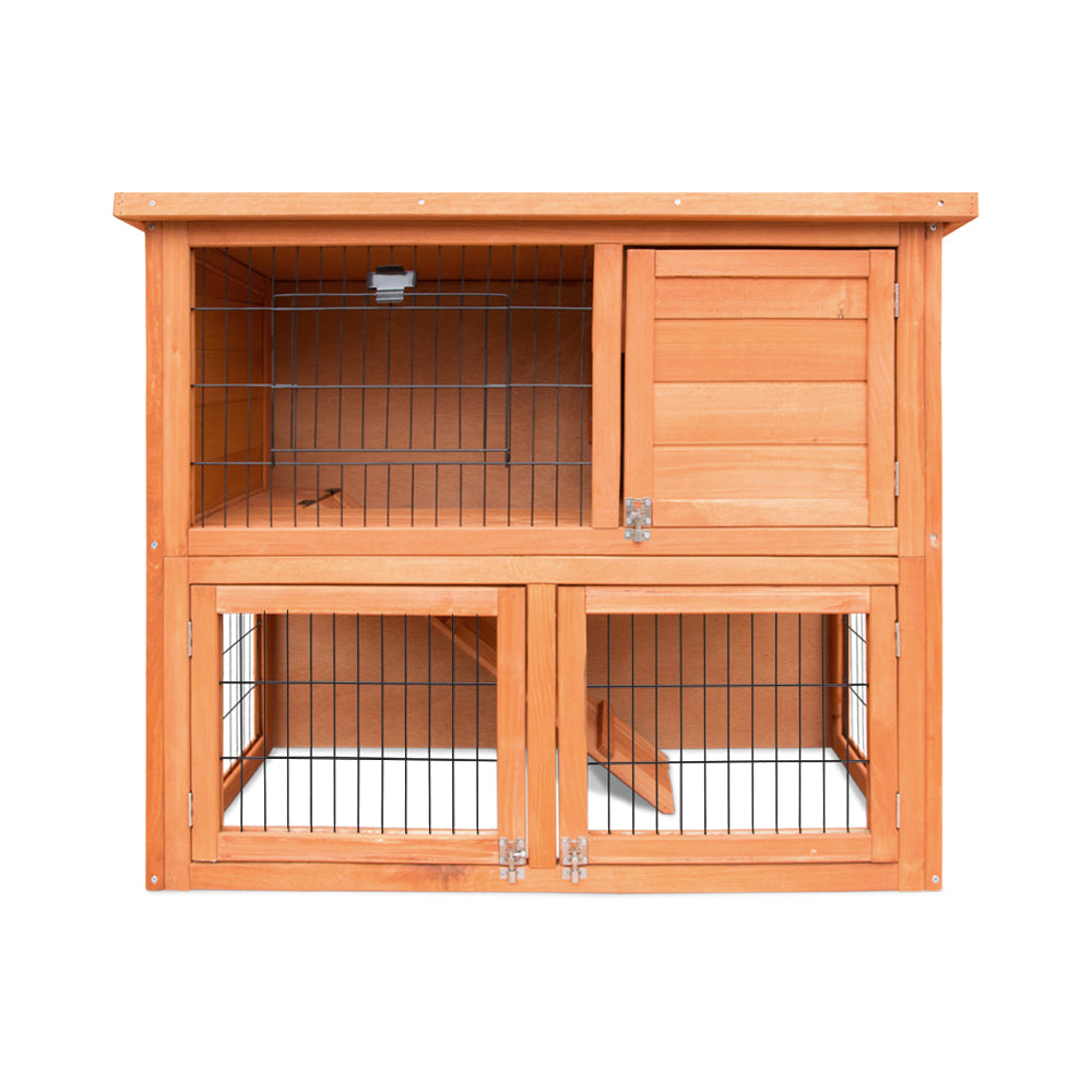 88x40x76cm Large Wooden Chicken Coop & Rabbit Hutch Outdoor Cage House