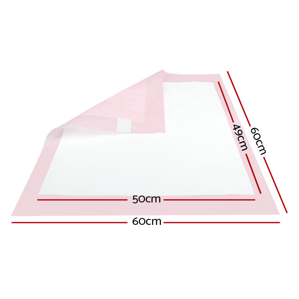 200 Pcs Super Absorbent Pink Pet Training Pads 60x60cm Puppy Puppy Pads