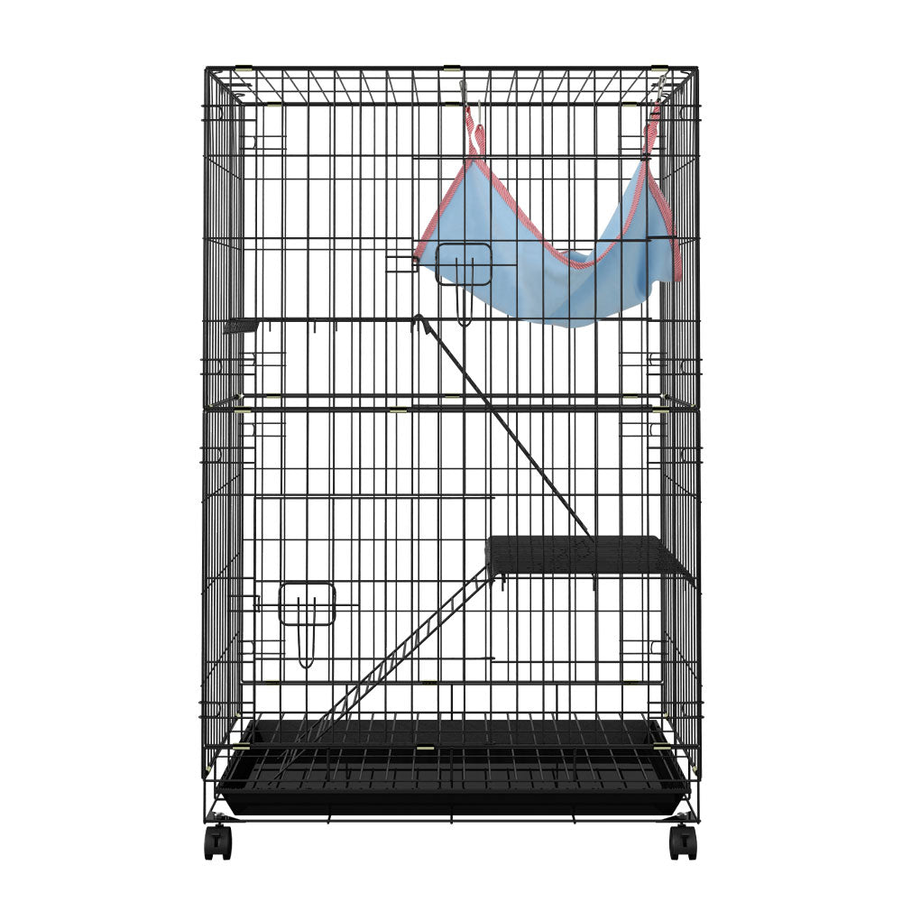 Rabbit Cage 100Cm Hutch 3 Level Indoor Guinea Pig Ferret