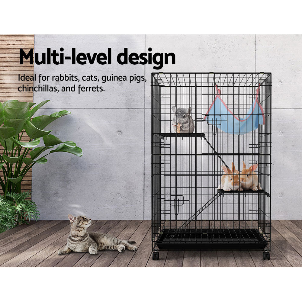 Rabbit Cage 100Cm Hutch 3 Level Indoor Guinea Pig Ferret
