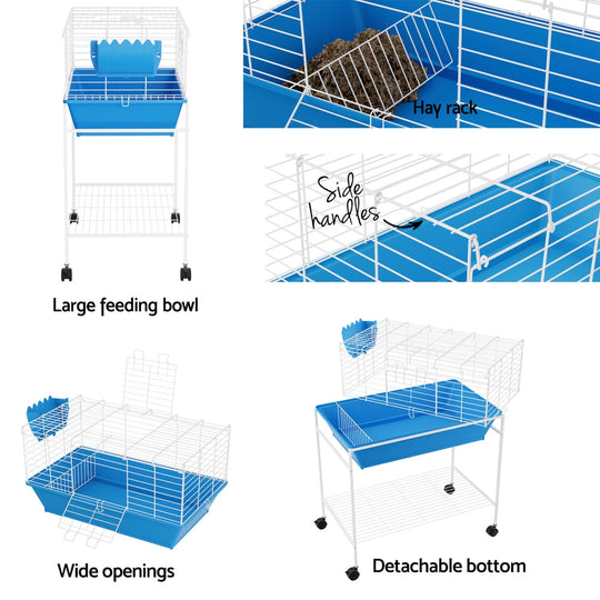 Rabbit Cage Hutch Cages Indoor Hamster Enclosure Carrier